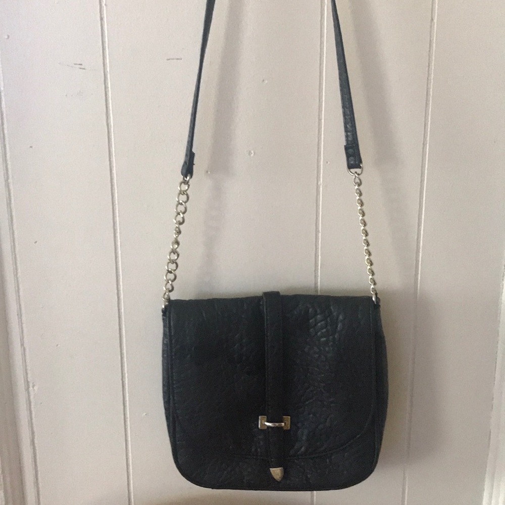 Black and gold vegan bag.